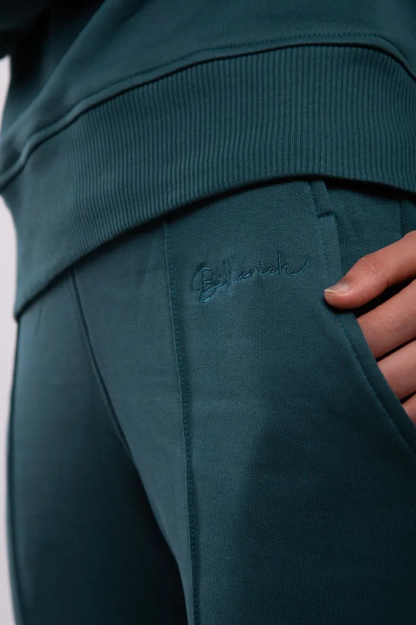 Ensemble Sweat-shirt Zippé & Pantalon Flare Jogging Femme Billiorich