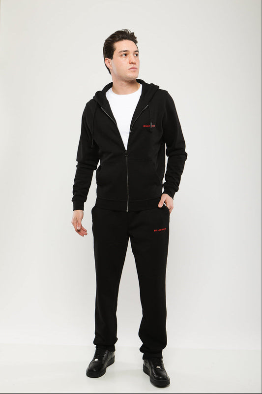 Survêtement en molleton de coton avec logos contrastés