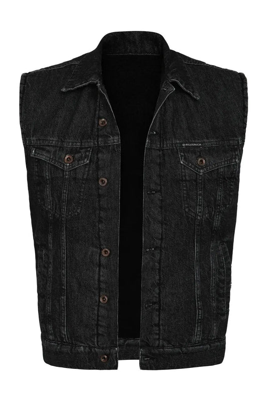 Veste En Jean Et Sherpa Sans Manches Billiorich