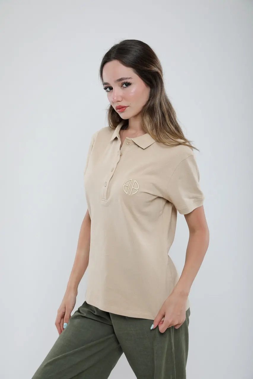Polo Femme Slim Fit en Piqué de Coton Billiorich
