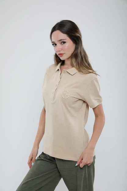 Polo Femme Slim Fit en Piqué de Coton Billiorich