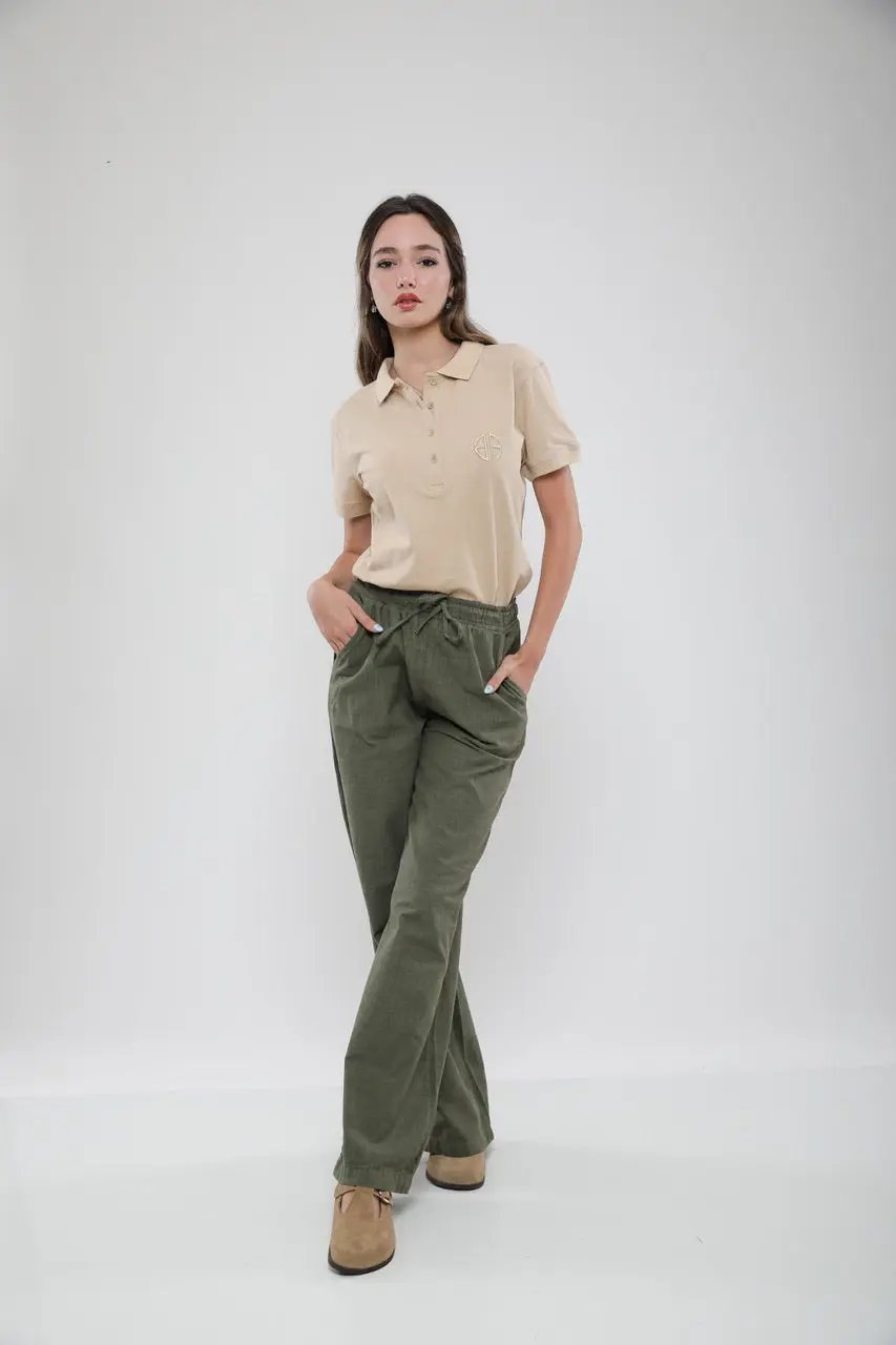Pantalon Large Femme en Lin Mélangé Billiorich