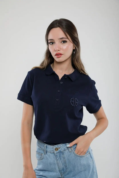 Polo Femme Slim Fit en Piqué de Coton Billiorich