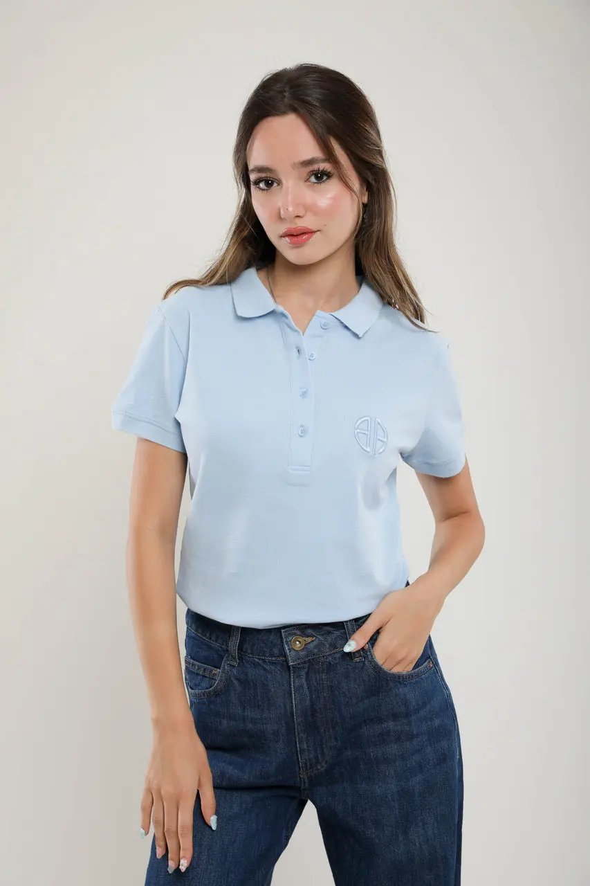 Polo Femme Slim Fit en Piqué de Coton Billiorich
