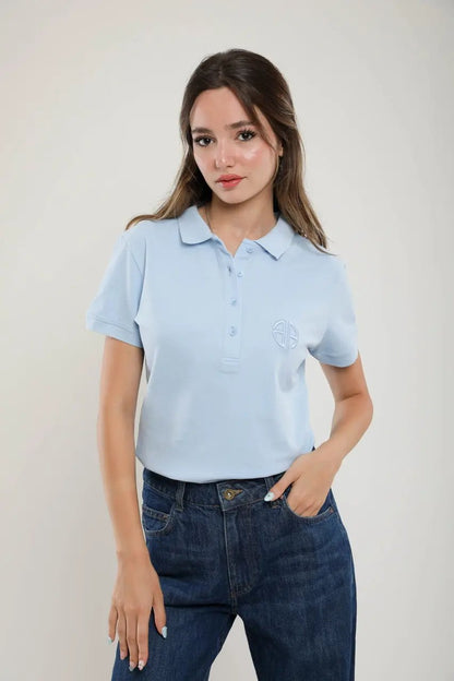 Polo Femme Slim Fit en Piqué de Coton Billiorich