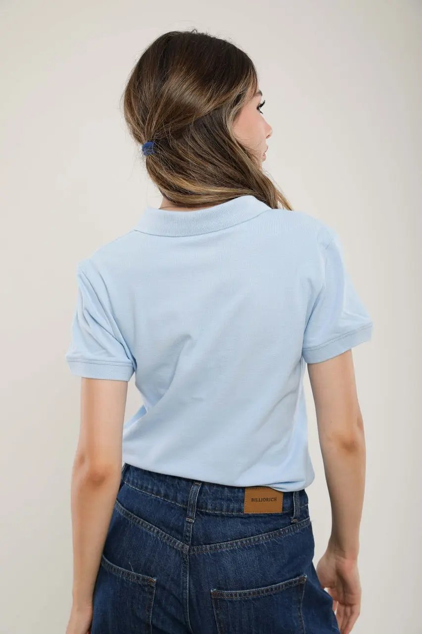 Polo Femme Slim Fit en Piqué de Coton Billiorich