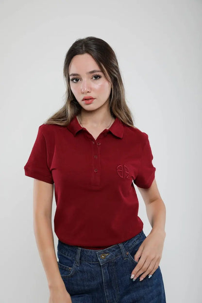 Polo Femme Slim Fit en Piqué de Coton Billiorich