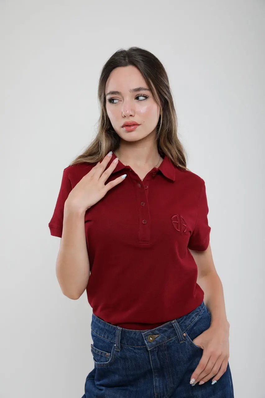 Polo Femme Slim Fit en Piqué de Coton Billiorich