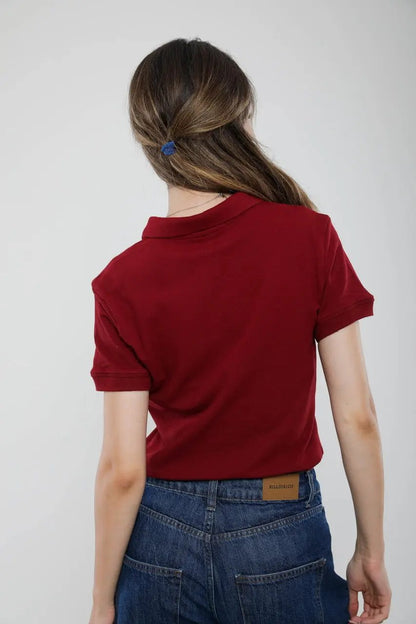 Polo Femme Slim Fit en Piqué de Coton Billiorich