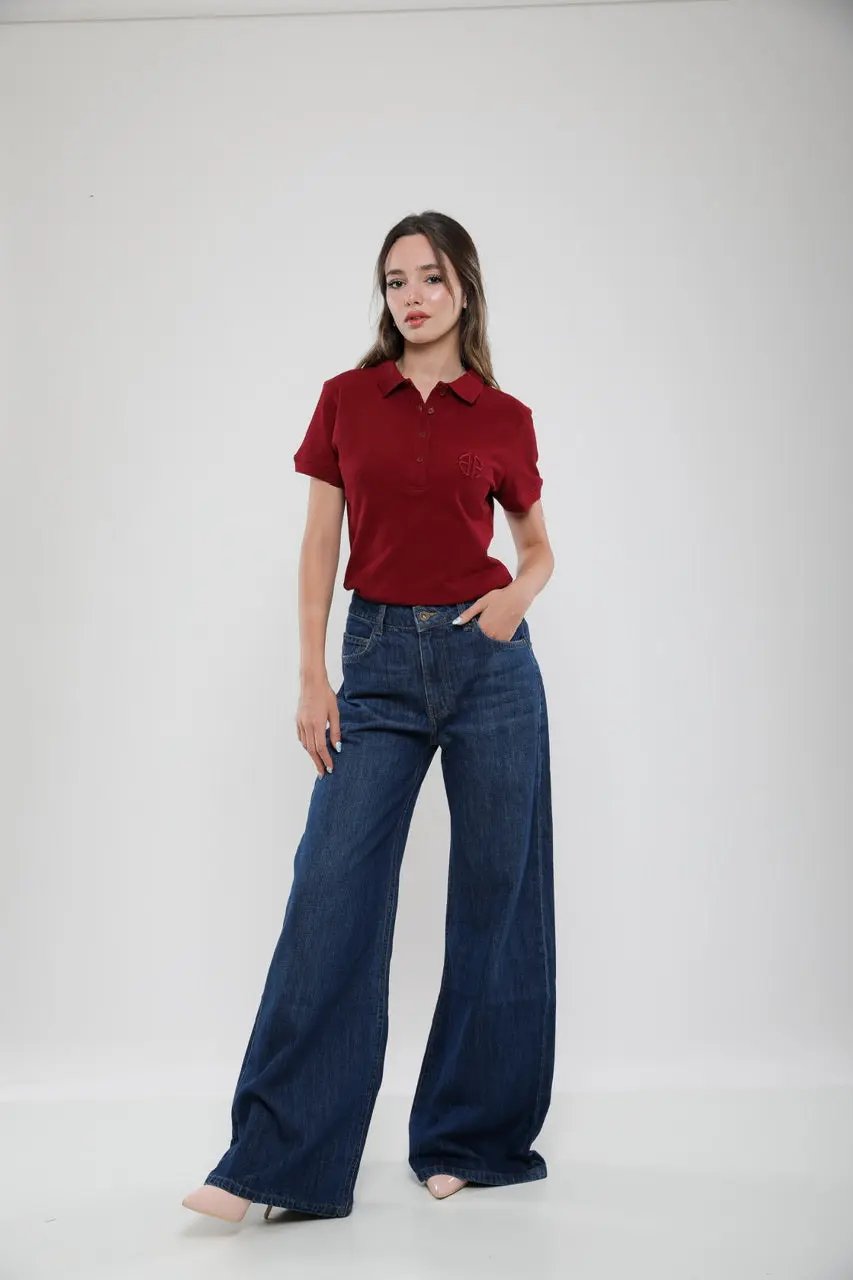 Polo Femme Slim Fit en Piqué de Coton Billiorich