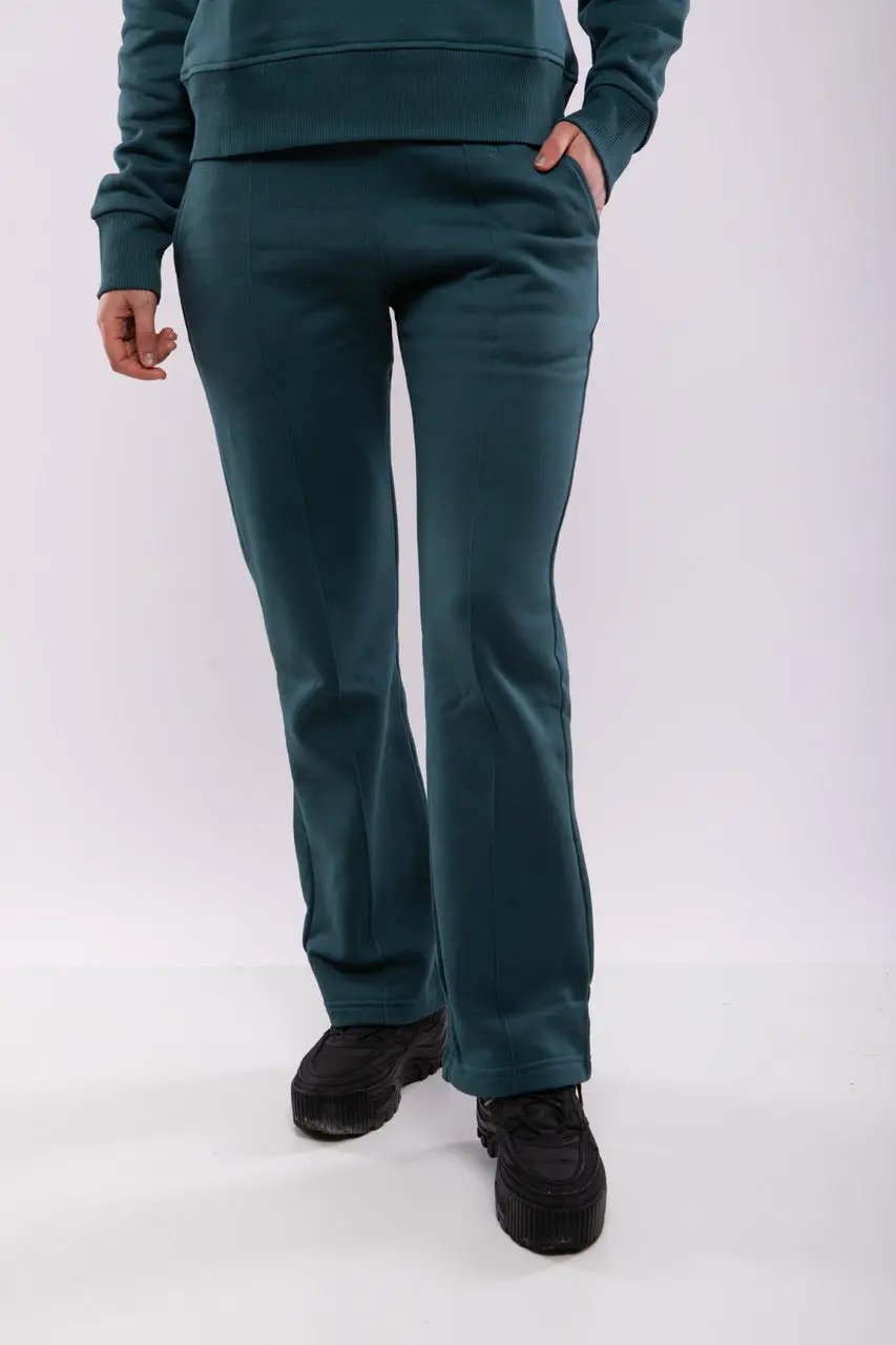 Ensemble Sweat-shirt Zippé & Pantalon Flare Jogging Femme Billiorich