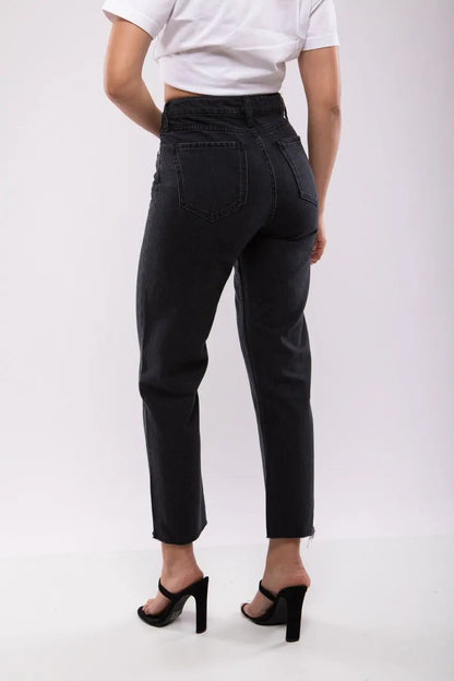 Jean Droit Taille Haute Noir – Billiorich Billiorich