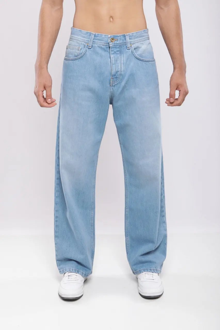 Pantalon large en denim Billiorich