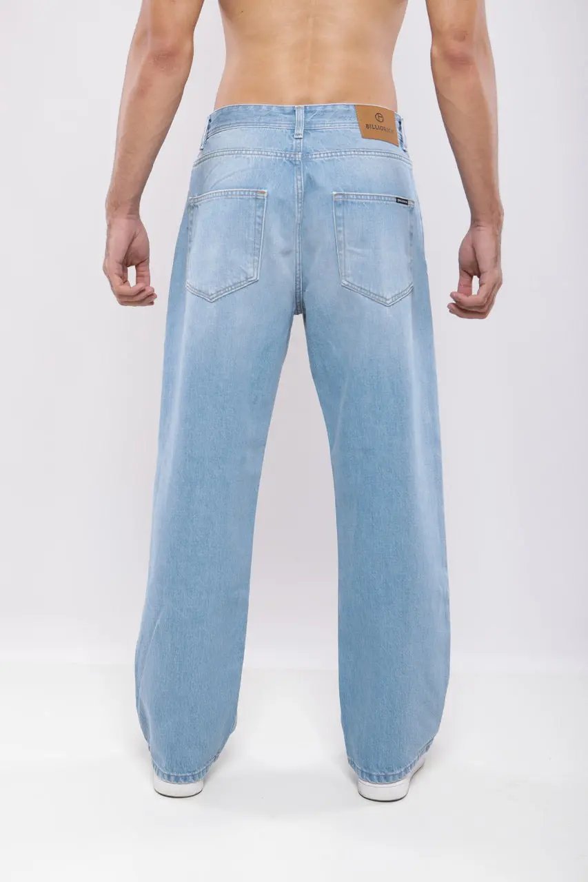Pantalon large en denim Billiorich