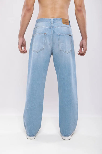 Pantalon large en denim Billiorich