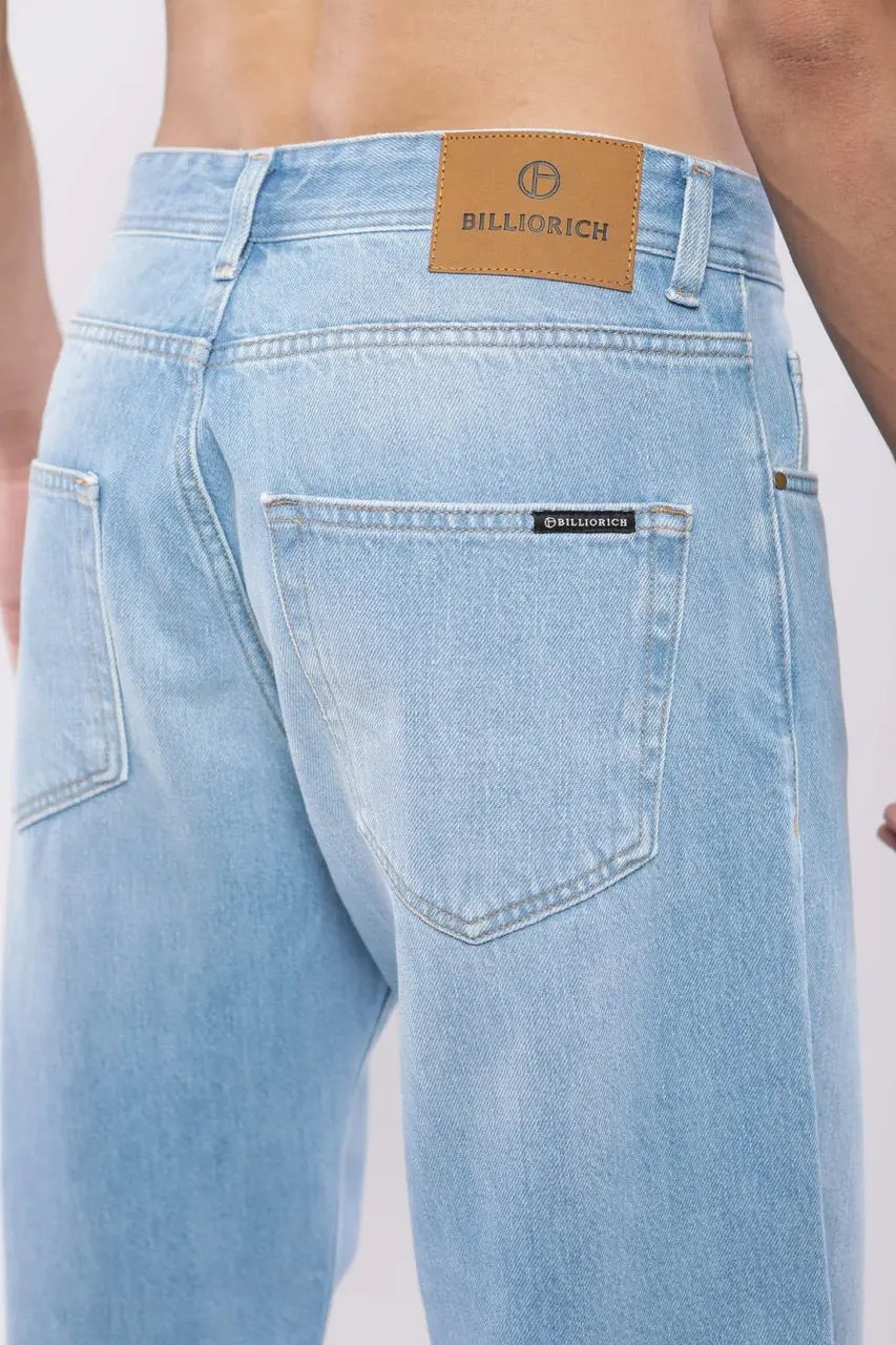 Pantalon large en denim Billiorich