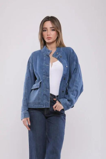 Veste Oversize en Jean Col Montant Billiorich
