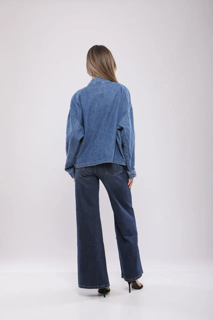 Veste Oversize en Jean Col Montant Billiorich